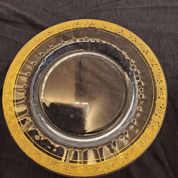 Set Of 2 Tiffin Franciscan Westchester Salad Luncheon Plates Gold Encrusted Vtg - Picture 2 of 13